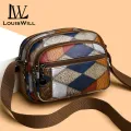 LouisWill Women's Bag Shoulder Bag Cross-body Messenger Bohemian Style Splicing Contrast Design Multi Layer Pocket Large Capacity Retro Printing Adjustable Shoulder Straps Zipper Inner Pocket. 
