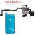 Ear Speaker Flex Cable With Proximity Light Sensor For iPhone X XR XS 11 12 Mini Pro MAX And Waterproof Tape. 