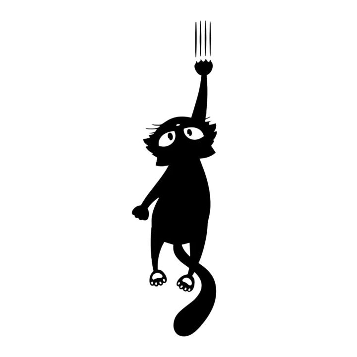 Halloween Toilet Seat Cover for Halloween Bathroom Décor Black Kitty Decal Halloween Theme Party Home Window Wall Mirror Decors