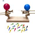 Childrenworld Engaging Wooden Fighter Game Fast-paced Bamboo Battle Balloon Game with Wooden Fencing Puppets Thrilling Balloon Fight Fun Toy Balloon Bamboo Battle Game. 