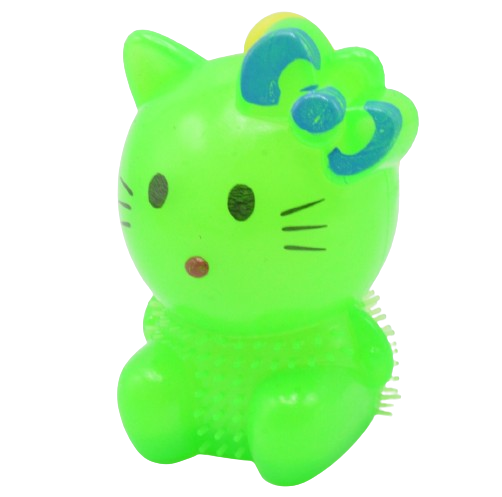 Puffer Ball Hello Kitty Soft Rubber Toy Chu Chu with Whistle Flash Ball LED Light Up