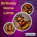 Happy Birthday Name Initial Letter With Full Name Inside LED Frame Gift. 