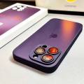 IPhone 11 Pro Max Matte Glass Cover | Deep Purple AG Frosted Glass Border Case With Camera Protection For  Apple iPhone 11 Pro Max. 