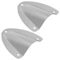 2pcs Cable Management 316 Stainless Steel Clam Shell Vent Cover Polished Silver Clamshell Vent Cover Clamshell Ventilator Wire Pass Through Cover Boat Application. 