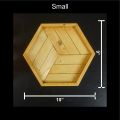 hexagon tray , small tray , wooden tray. 