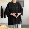 Enigma- Pullover Top 3/4 Sleeve Hip Hop Style Man Oversized T-shirt. 