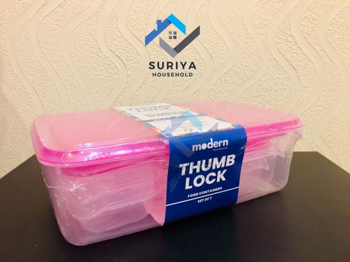Premium%20Kitchen%20Food%20Containers%20with%20Thumb%20Lock%20BPA%20Free%20Food%20Grade%20Plastic%20Stackable%20Storage%20Boxes%20Multipurpose%20Modern%20Design%20-%20Set%20of%207%20Pieces%20-%20Suriya%20Household%20-%20Image%206