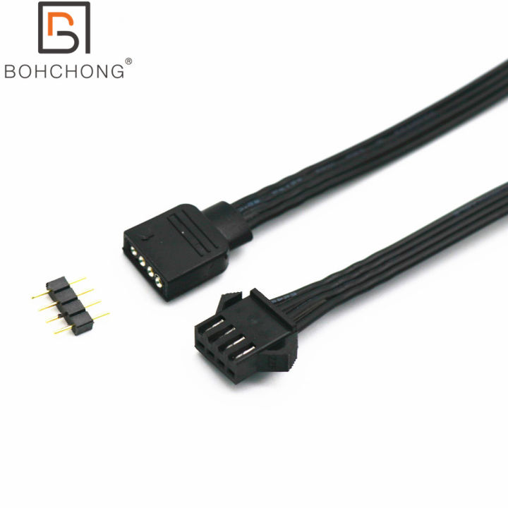 50cm 5v 12v Rgb Argb Control Cables For Deepcool Phanteks Lian-Li Led Strip Sm 3pin 4pin Argb Control Adapter Cable