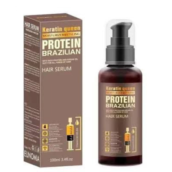 Keratin Queen Protein Brazilian Hair Serum With Rich Protein & Argan Oil For All Kind Of Hair 100ml