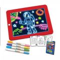 3D Magic Pad LED Writing Board For Kids Plastic Creative Art Magic Board With Pen Brush Children Clipboard Educational Set. 