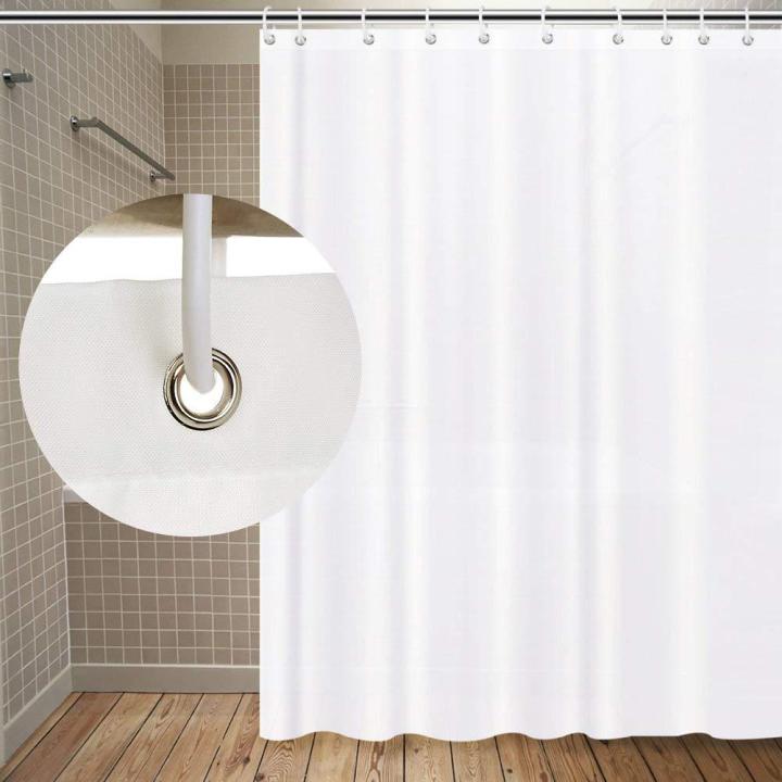 White%20Water%20Repellent%20Shower%20Curtain,%20Odorless%20Fabric,%20Eco%20Friendly,%20Bath%20Curtains%20Liner%20for%20Bathroom,%20Easy%20Hanging%20on%20Rod%20-%20Image%208