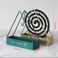 Customized Wrought Iron Mosquito Coil Holder Triangular Shape Mosquito Repellent Incense Rack Anti-scald Mosquito Coil Holder Green Color - Premium Designer. 