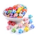 10pcs Cute Handmade Craft Star Beads Ceramic Cartoon Design Ceramic Spacer Loose Beads Fashion Bracelet Making Kit Jewelry Making Material Gift. 
