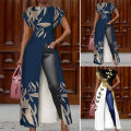 ECHIDNA Club Dress Contrast Color Animal Element High Split Prom Dress. 