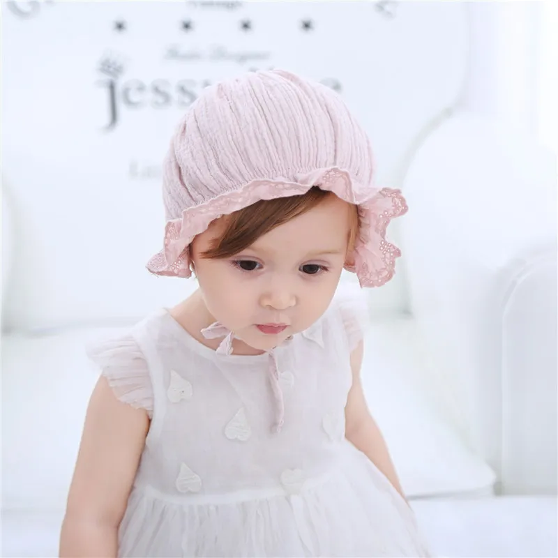 Baby girl cotton hats on sale