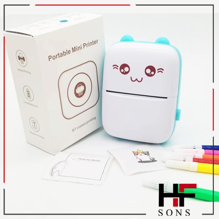 Mini Printer Portable, Pocket Thermal Printer, Bluetooth Wireless Smart Printer for Photo Picture Office Receipt Label Note QR Code Inkless Printing with iOS Android APP