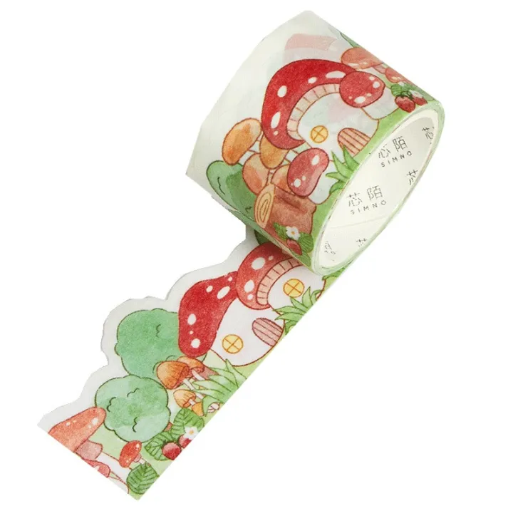 Vintage%20Mushroom%20Flower%20Washi%20Tape%20Decorative%20Scrapbooking%20Sticker%20Label%20Cute%20House%20Masking%20Tape%20Stationery%20School%20Supplies%20-%20Image%205