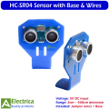 HC-SR04 Ultrasonic Distance Sensor with Base & Jumper Wires for Arduino, Robotics, Obstacle Avoidance & DIY Projects by Electrica. 