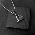 European and American Fashion Retro Men's Axe Triangle Cross Titanium Steel Trendy Stainless Steel Pendant Men and Women Pendant. 