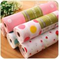 (Pack of 1 Roll) -  Waterproof Printed Table Cover Kitchen Table Cloth Cabinet Sheet Kitchen Cabinet Sheets Waterproof Printed Fridge Mats Refrigerator Liners Washable Cabinet Pad - Random color. 