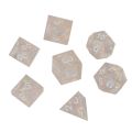 7Pcs DND Dice Set Beautiful Dice for Roleplaying Games Dungeon and Dragons Table Board Roll Playing Transparent Pink. 