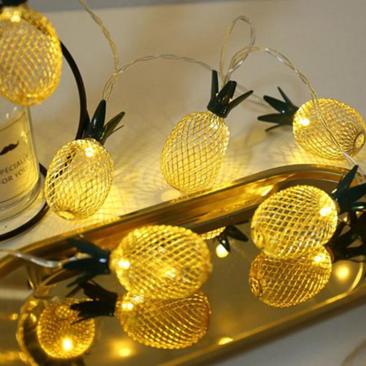 10 LED Pineapple Fairy String Lights Indoor & Outdoor