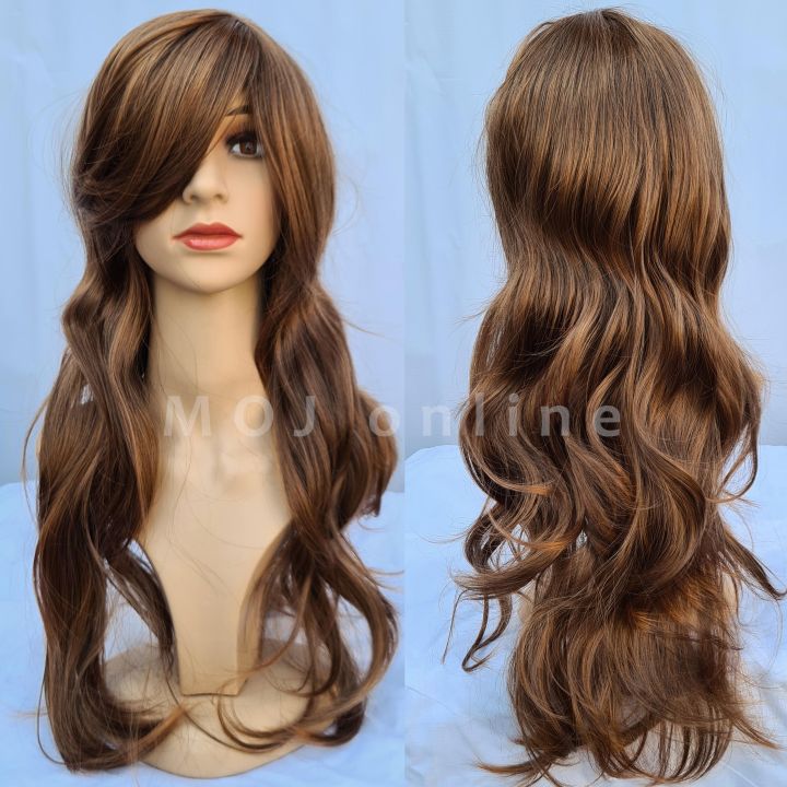 Long Full Head Wig For Women Color Straight Front Bang