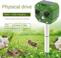 Solar Animal Repeller Ultrasonic Dog Repeller Animal Repellent Solar Powered Water Repellent with Vertical Rod. 