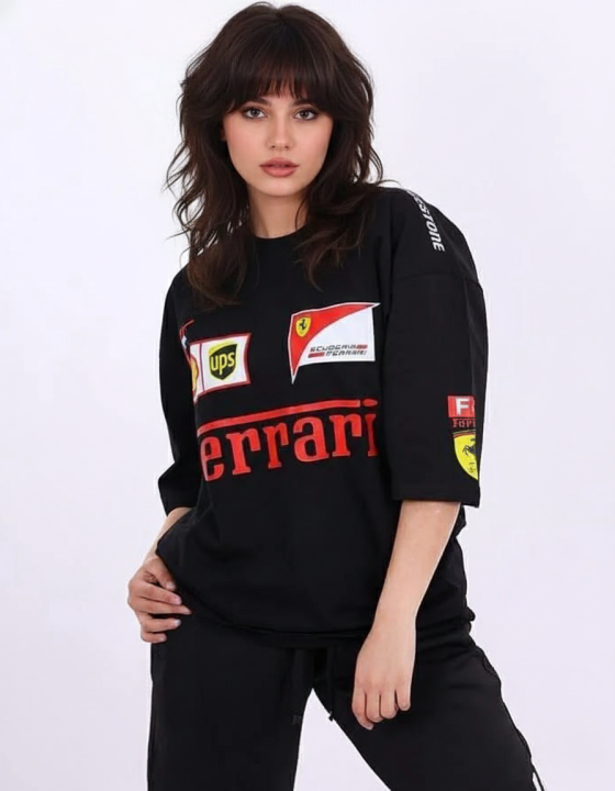 Ferrari F1 Charles Leclerc Black Edition T-Shirt | Luxury Men’s Racing ...