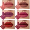 MYHO Lip Cosmetics 5 Colors Creative Love Waterof Nude Matte Velvet Glossy Lip Gloss Lipstick Love Mousse Matte Lip Glaze for Women. 