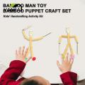 Bamboo Man Toy Diy Bamboo Puppet Kit for Kids Interactive Craft Game for Boys Girls Perfect Gift Children Bamboo Craft Set. 