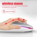 Wireless Mouse RGB Rechargeable Bluetooth Mice Wireless Computer Mause LED Backlit Ergonomic Gaming Mouse for Laptop PC. 