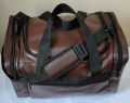 Brown Pu leather Travel Bag for traveling with large capacity. 