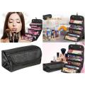 4-Layer Roll-up Travel Cosmetic Makeup Storage Bag Hanging Toiletry Organizer Foldable. 