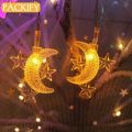 PACKIFY 20 Moon LED Fairy Lights Battery Operated - Led Lights for Room Decoration - String Garland Light for mirror. 