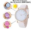 Magic Color Changing UV Analog Water Proof Wrist Watch For Men & Women. 