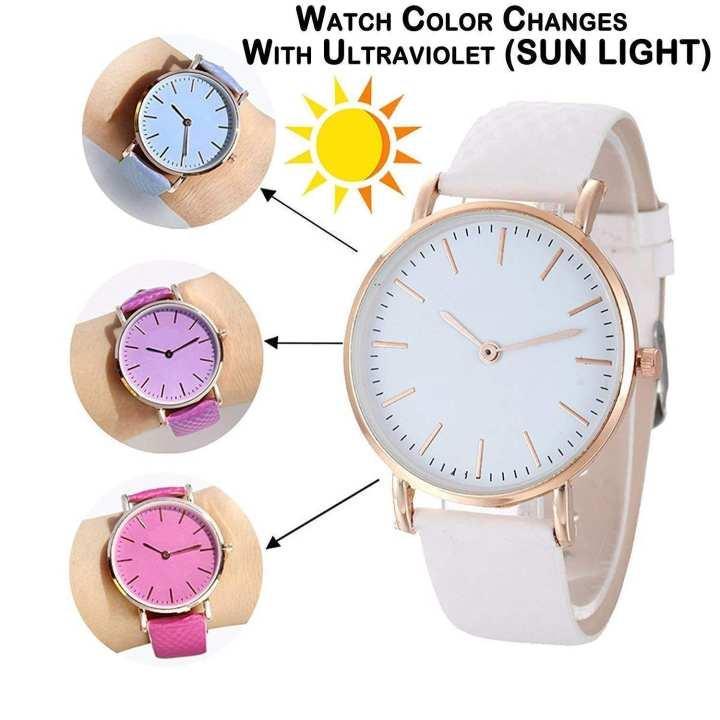 Magic Color Changing UV Analog Water Proof Wrist Watch For Men & Women