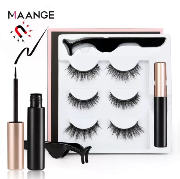 ELMAY%20Set%20of%203/5%20Pairs%20Magnetic%20Eyelash%20With%20Magnetic%20Liquid%20Eyeliner%20&%20Tweezer%20Eyelash%20-%20Image%202