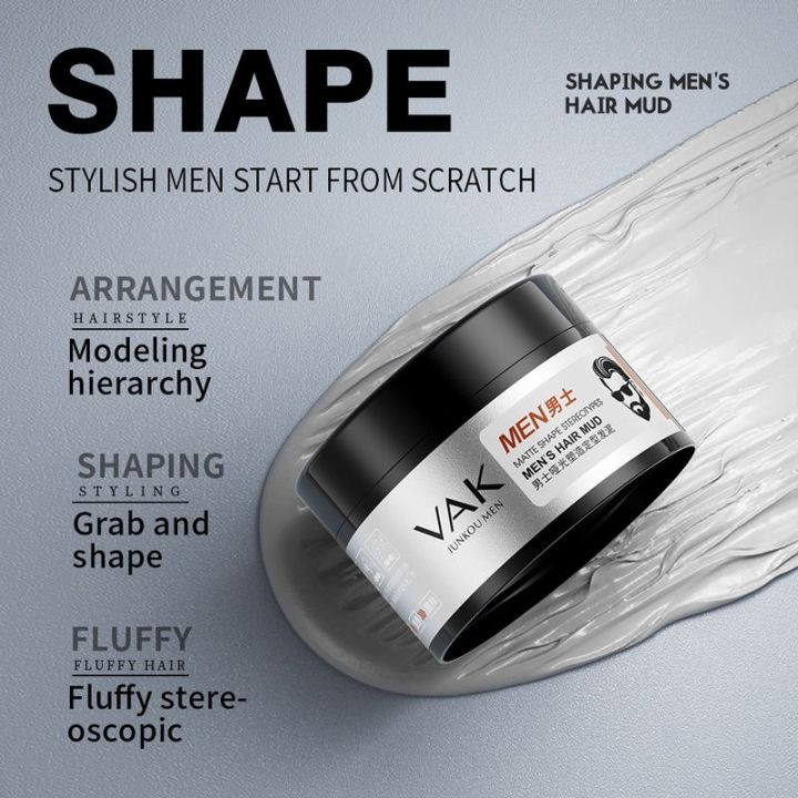 VAK%20Matte%20Finished%20Hair%20Styling%20Clay%20Daily%20Use%20Men's%20High%20Strong%20Hair%20Styling%20Wax%20100g%20JK32155%20-%20Image%204