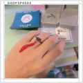 ShopSphere TYLER1 Wedding Korean Finger Rings Hanfu MDZS Cosplay Props Opening Couple Rings Lovers Grandmaster of Demonic Cultivation Elegant Chinese Style Mo Dao Zu Shi Tassel. 