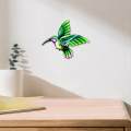 Metal Hummingbird Garden Wall Decor Colorful Outdoor Fence Art Patio Sculptures Hanging Decorations for Yard Porch Living Room Bedroom Home. 