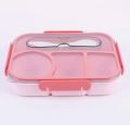 Techmanistan 4 Compartments Bento Box With Fork, Kids Lunch Box with Accessories, Lunch Box, Kids School Tiffin Box. 