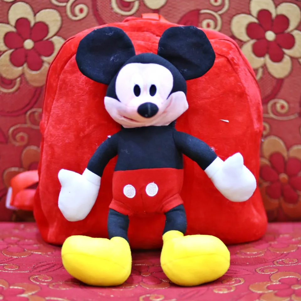 Mickey Mouse Red Doll Character Kids School Bag For Boys and Girls. Daraz.pk