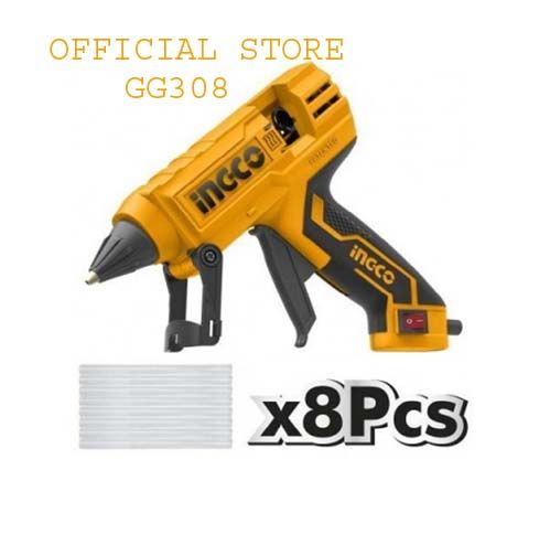 INGCO Hot Glue Gun With 8 Glue Sticks 220W High Temperature Melting Glue Gun For INDUSTRIAL USE ( GG308 )