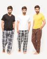 Multicolour Cotton Bundle of 3 Tshirt and 3 Pajama For Men. 