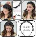 Black Braider Hair Style twister hair band headband Double Bangs Hairstyle Hairpin with clip hair styling new fashion Hairband Women girls. 