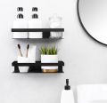 Pack of 2 Washroom Accessories Storage Bathroom Metal  Wall mount Shelf Rack Organiser. 