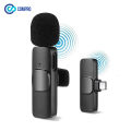 Compro K8 Wireless Mic - Type C Wireless Microphone for Mobile and iPhone with Noise Reduction, Bluetooth, and 20 Meter Long Range - Perfect for Vlogging, YouTube, TikTok, Live Game Shooting, and Streaming Collar Mic. 
