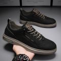 Summer Men's Shoes New Breathable White Shoes Men's Fashionable All-Match Platform Sneaker Casual Flat Shoes Fashionable Shoes. 