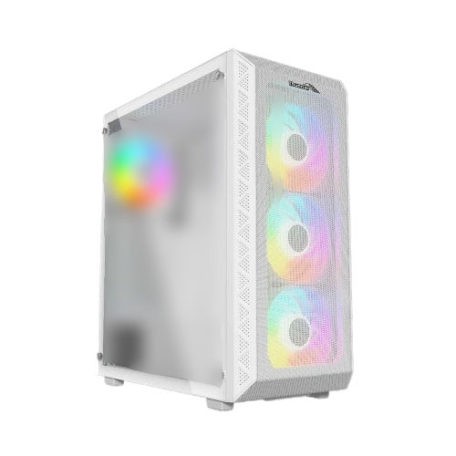 Outclass Ryzen 5 Gaming PC - Ryzen 5 3600 Processor, 16GB DDR4 RAM, 256GB NVMe M2, 500GB HDD, Dual band WiFi, 600 Watts 80 Plus PSU, Gaming White Side Glass Case with 3x ARGB Fans